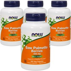 NOW Foods 鋸棕櫚漿果550mg素食膠囊, 100顆, 4罐