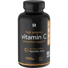 SPORTS RESEARCH 維他命C素食膠囊 1000mg, 240顆, 1罐