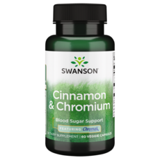 Swanson 斯旺森 Chromax 素食膠囊 含肉桂和鉻, 1個, 60顆