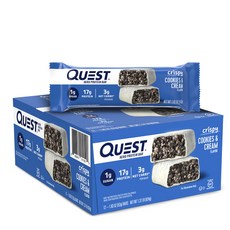 QUEST NUTRITION 高蛋白能量脆棒, Cookies&Cream, 1盒