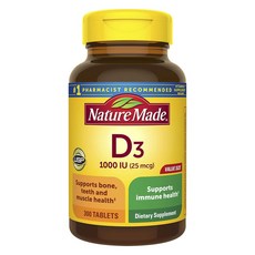 Nature Made 萊萃美 維他命D3 1000IU, 300顆, 2罐