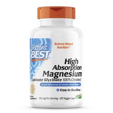 Doctor's BEST 高吸收鎂素食膠囊, 1罐, 120顆