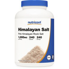 Nutricost 粉紅喜馬拉雅岩鹽 1000 毫克膠囊, 240 件, 1個, 240顆
