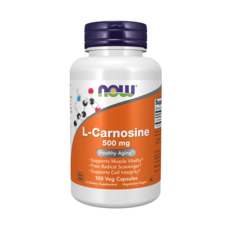 NOW Foods L-肌肽膠囊 500mg, 100顆, 1罐