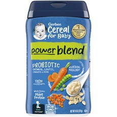 Gerber 嘉寶 綜合燕麥片 227g, 1個, 燕麥 扁豆 胡蘿蔔 碗豆口味
