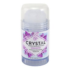 美國 CRYSTAL 礦物鹽身體固體除臭棒 無香, 120g, 1支