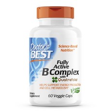 Doctor's BEST 維他命B群活性葉酸素食膠囊, 1罐, 60顆