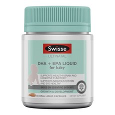 Swiss Ultimate 兒童 DHA + EPA 液體膠囊, 1個, 60入
