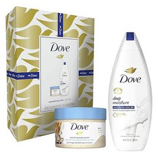 Dove 多芬 Winter Glow 禮品組去角質身體磨砂碎澳洲堅果和米漿 + 深層保濕沐浴露, 1個