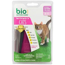 Bio Spot Active Care 貓身上的跳蚤和蜱蟲, 3片, 1.8ml