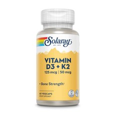 Solaray 維他命D3&K2素食膠囊, 60顆, 1罐
