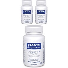 Pure Encapsulations 左旋麩醯胺酸膠囊 500mg, 90顆, 3罐