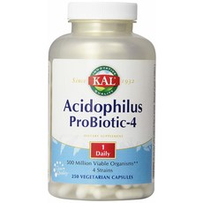 Kal 嗜酸乳桿菌四合一素食膠囊, 250顆, 1罐