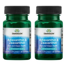 Swanson 斯旺森 蝦紅素&玉米黃素軟膠囊, 60顆, 2罐