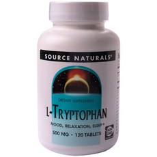 SOURCE NATURALS L-色胺酸鈣鐵補充錠 500mg, 120顆, 1罐