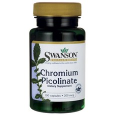 Swanson 斯旺森 吡啶甲酸鉻膠囊 200mcg, 100顆, 1罐