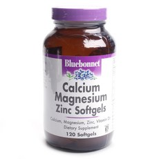 Bluebonnet 鈣鎂鋅軟膠囊, 120顆, 1罐