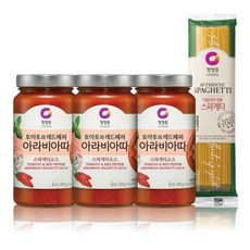 [청정원] 아라비아따 스파게티소스 600g x3개+스파게티면 500g, 상세 설명 참조