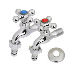 분리형십자커플링꼭지(냉수) 15mm(가정용), 실버, 1개