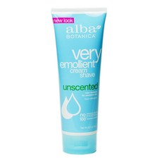 Alba Botanica 베리 에몰리언트 쉐이빙 크림, 227g, Unscented