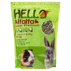 헬로 알파파 수퍼 프리미엄 소동물 건초 사료, 500g, 1개