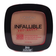 L'Oreal 인팰러블 프로-매트 업 투 16HR 파우더 9g, Natural Beige, 1개