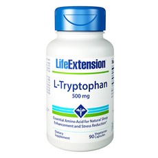 라이프익스텐션 L-트립토판 500mg 베지테리안 캡슐, 90개입, 1개, 90정