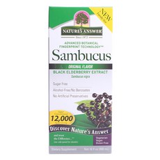 네이쳐스앤서 삼부커스 블랙 엘더베리 추출물 12000mg 리퀴드 오리지널, 480ml, 1개