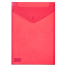 Eco Chungwoon 黏扣直式文件袋, 紅色, 5入