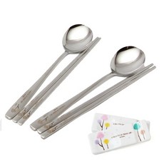 [골든벨] 버블리 레이저 부부수저 + 수저받침, 1개