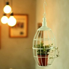 [행복디자인] 로코코 화이트 행잉새장