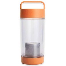 티앤라이프 스마트 에코 티 텀블러 물병, 오렌지, 380ml, 1개