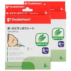 더블하트 코 목 상쾌 시트, 6매입, 2개