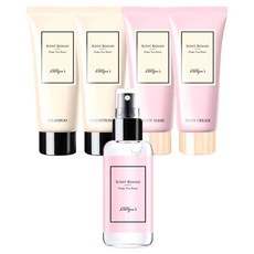 미미로린스 여행용 5종 젯트 셋트, 바디워시 30ml + 바디크림 30ml + 샴푸 30ml + 컨디셔너 30ml + 드레스퍼퓸 60ml, 1세트