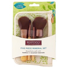 EcoTools 미네랄 브러쉬 세트, 브러쉬 4p + 파우치, 1세트, 1세트