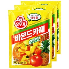 오뚜기 바몬드 카레 과립형 골드 순한맛, 100g, 3개