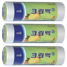 크린랲 크린백 롤타입 17cm x 25cm x 200매, 200개, 3개