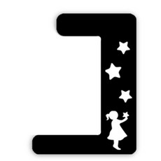 [Homecoco] 開關封面1件，摘星星的女孩, 黑色