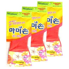 마미손 기모 고무장갑 대형, 3개