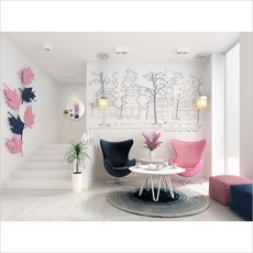 마르케디자인 포인트벽지3폭짜리1세트완제품, 27J402703