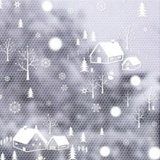 스코홈 북유럽 감성 뽁뽁이 5.5T, 눈내리는마을
