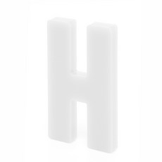 쿠 홈 인테리어 소품 아크릴 스텐딩 이니셜, 이니셜01 H (화이트)