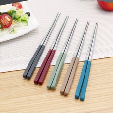 마호커트러리 틴트 성인용 젓가락, 차콜그레이, 단품, 5세트