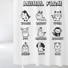 동물샤워커튼