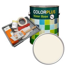 노루페인트 컬러플러스 페인트 4L + 도구세트, 1세트, 화이트스완