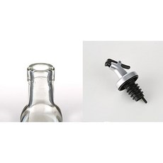 시노글라스 드레싱 세트 실버, 1세트, 그레이 오일병 실버 150ml x 2p + 원터치 양념병 실버 80ml x 2p + 거치대
