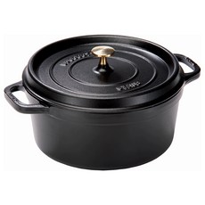 스타우브 원형 꼬꼬떼 RONDE 주물냄비, 12cm, 블랙