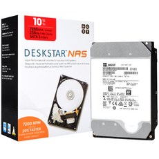 HGST Deskstar NAS 하드디스크 패키지 10TB HDN721010ALE604