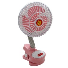 fisher-price 費雪 USB夾式風扇, 粉色, 1入