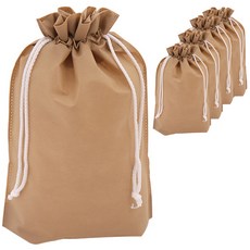 봄91 SYP 베이지 부직포 스탠드 복주머니 25 x 35 cm, 혼합 색상, 5개입